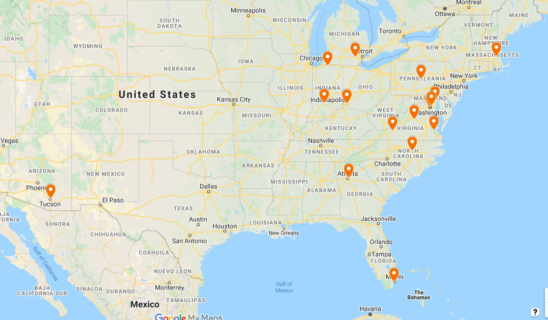 Map of APTrust members