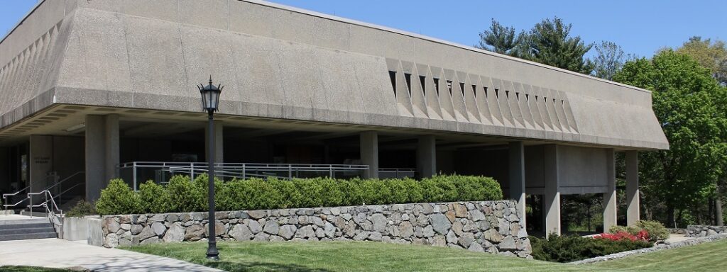 A research library in the brutalism architectural style.